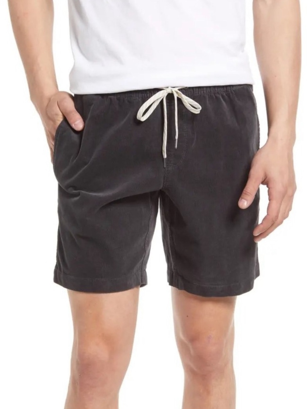 Vuori Optimist Corduroy Shorts Charcoal Grey Size Large